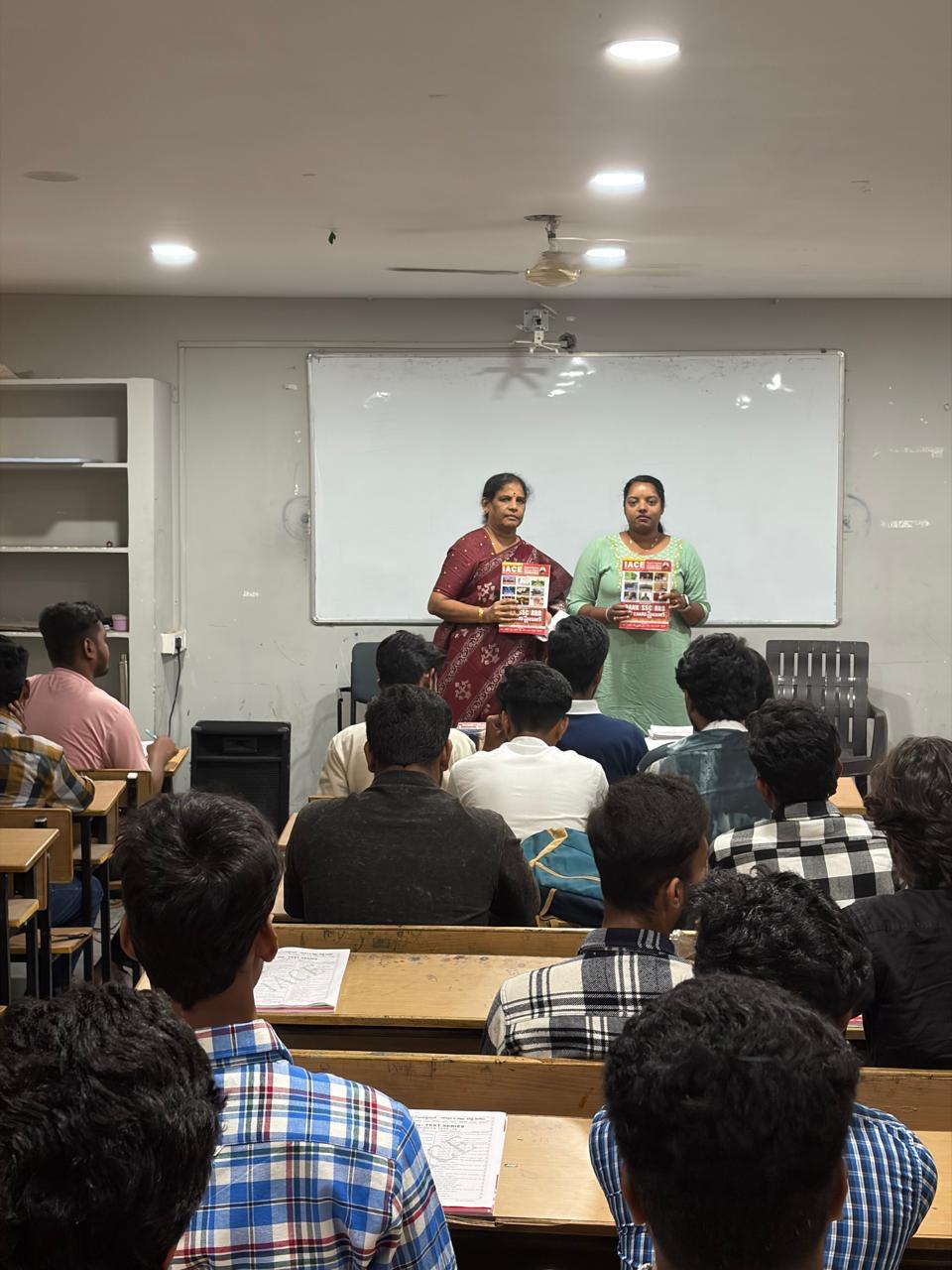 Integrated coaching session at IJD College with a mixed group of students
